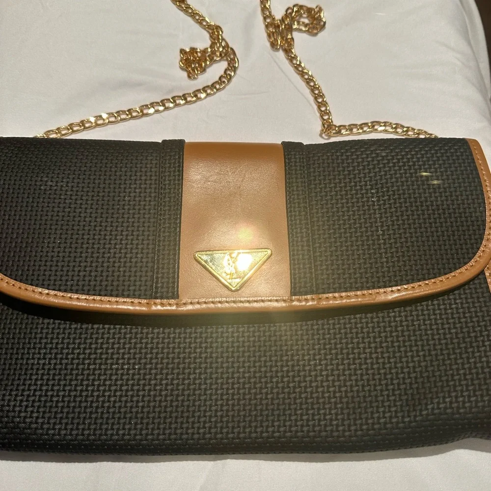 Rare Yves Saint Laurent YSL Vintage Triangle Clutch Bag